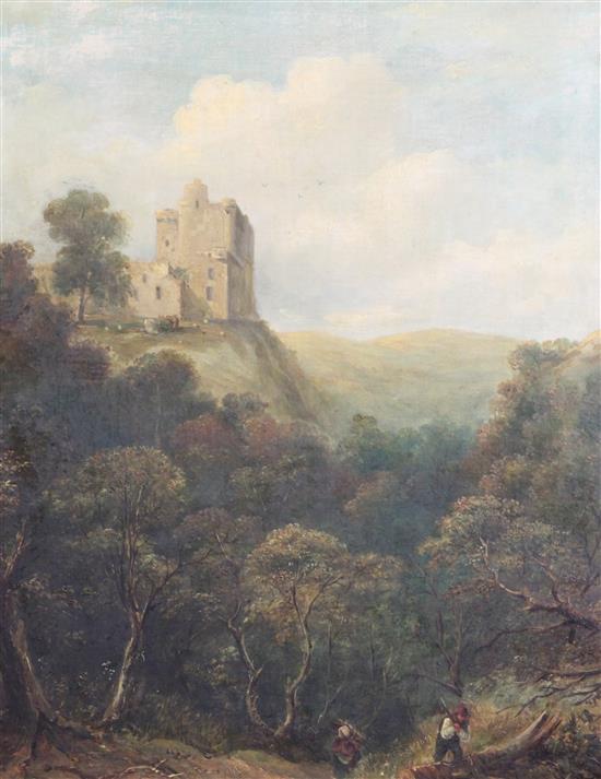 Attributed to Edmund Thornton Crawford R.S.A. (Scottish 1806-1885) Castle Campbell, Dollar 19.5 x 15.5in.